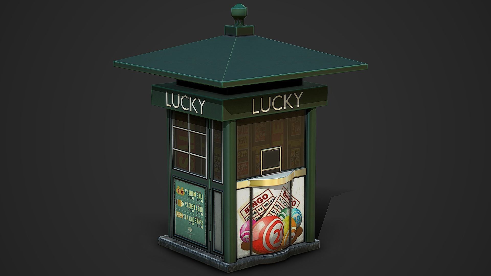 Street Props Pack vol 01 - Low Poly Game Ready 3D Model Collection_22