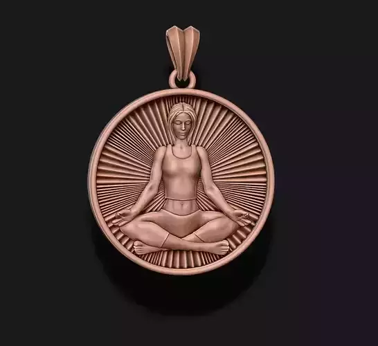 Yoga pendant 3D print model