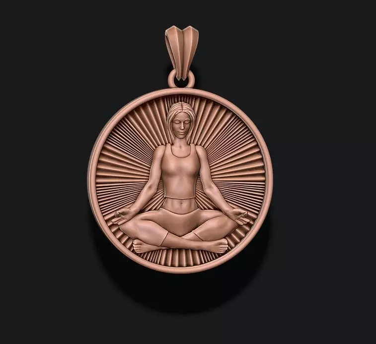 Yoga pendant 3D print model_0