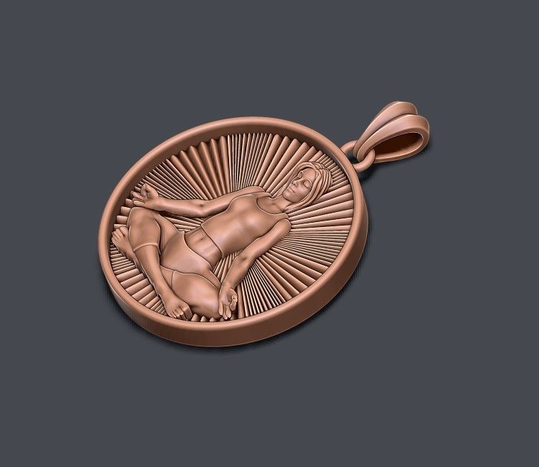 Yoga pendant 3D print model_1