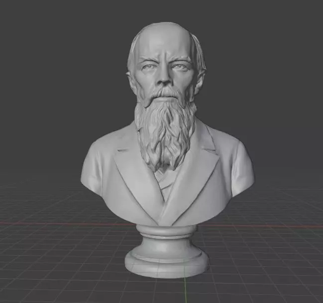Fyodor Dostoevsky 3D print model_1