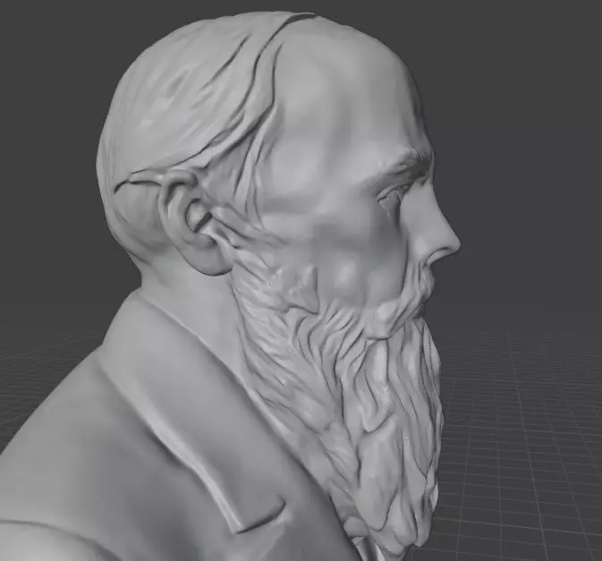 Fyodor Dostoevsky 3D print model_10