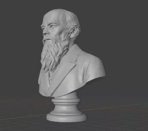 Fyodor Dostoevsky 3D print model_22