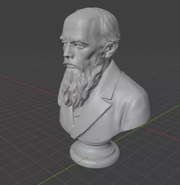 Fyodor Dostoevsky 3D print model_4