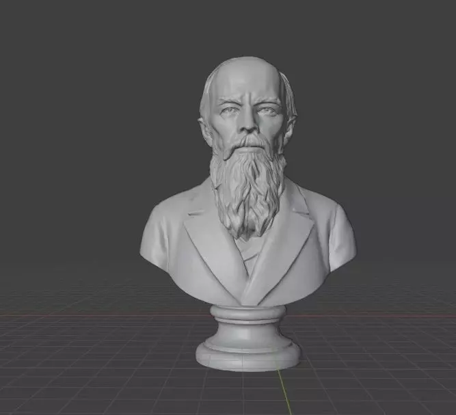 Fyodor Dostoevsky 3D print model_11