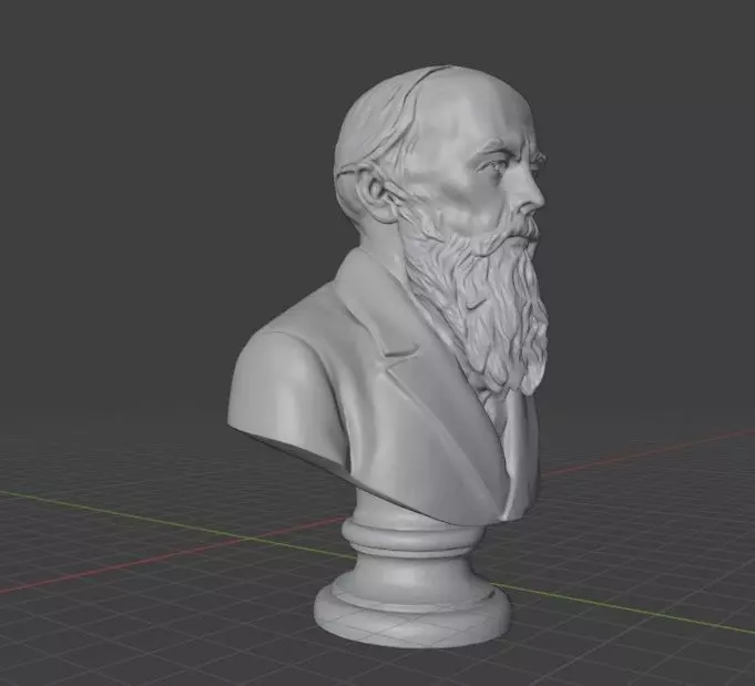 Fyodor Dostoevsky 3D print model_18
