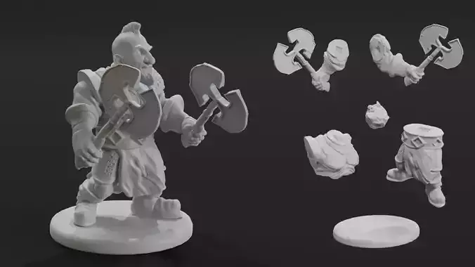 Double Axe Dwarf 3d print