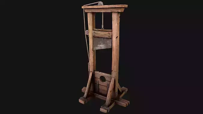 Guillotine Torture Low-poly 3D model