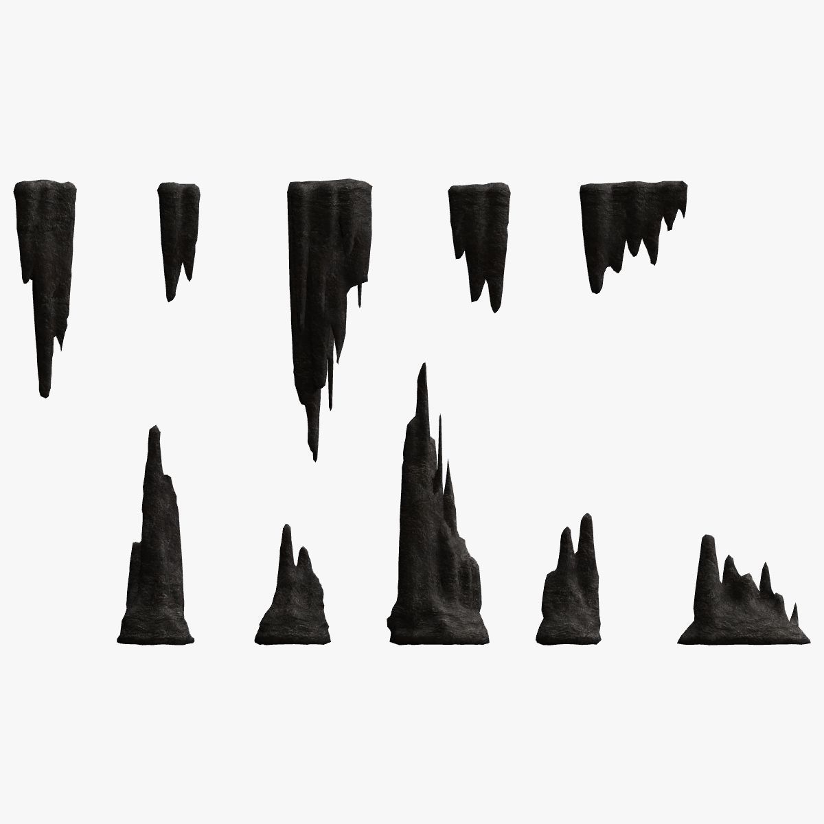 Base Rocks Combo Low-poly 3D model_18