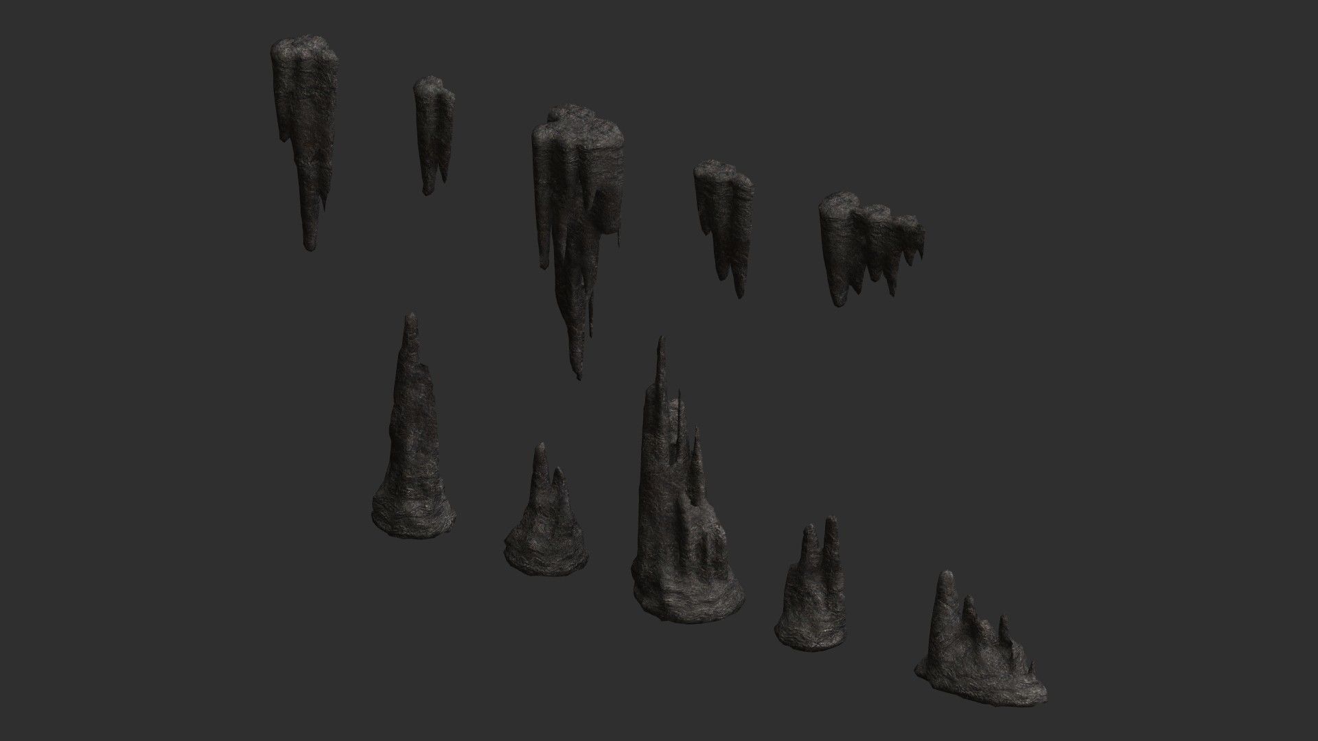 Base Rocks Combo Low-poly 3D model_20