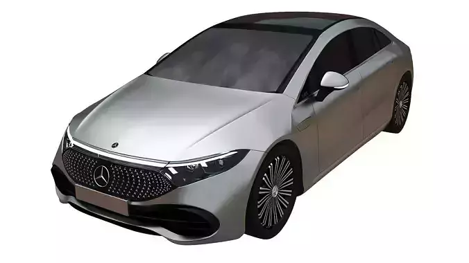 Mercedes Benz EQS 450 2021 Low-poly 3D model