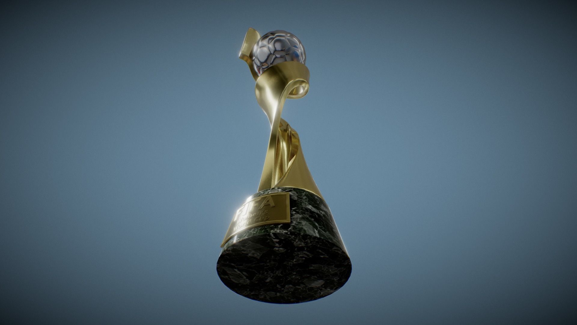 FIFA Womans World Cup Trophy Low-poly 3D model_7