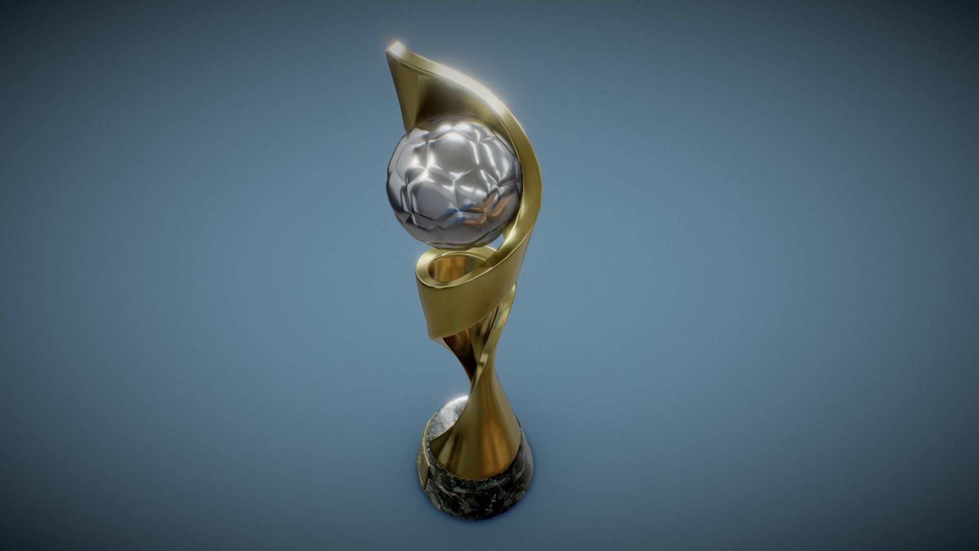 FIFA Womans World Cup Trophy Low-poly 3D model_1