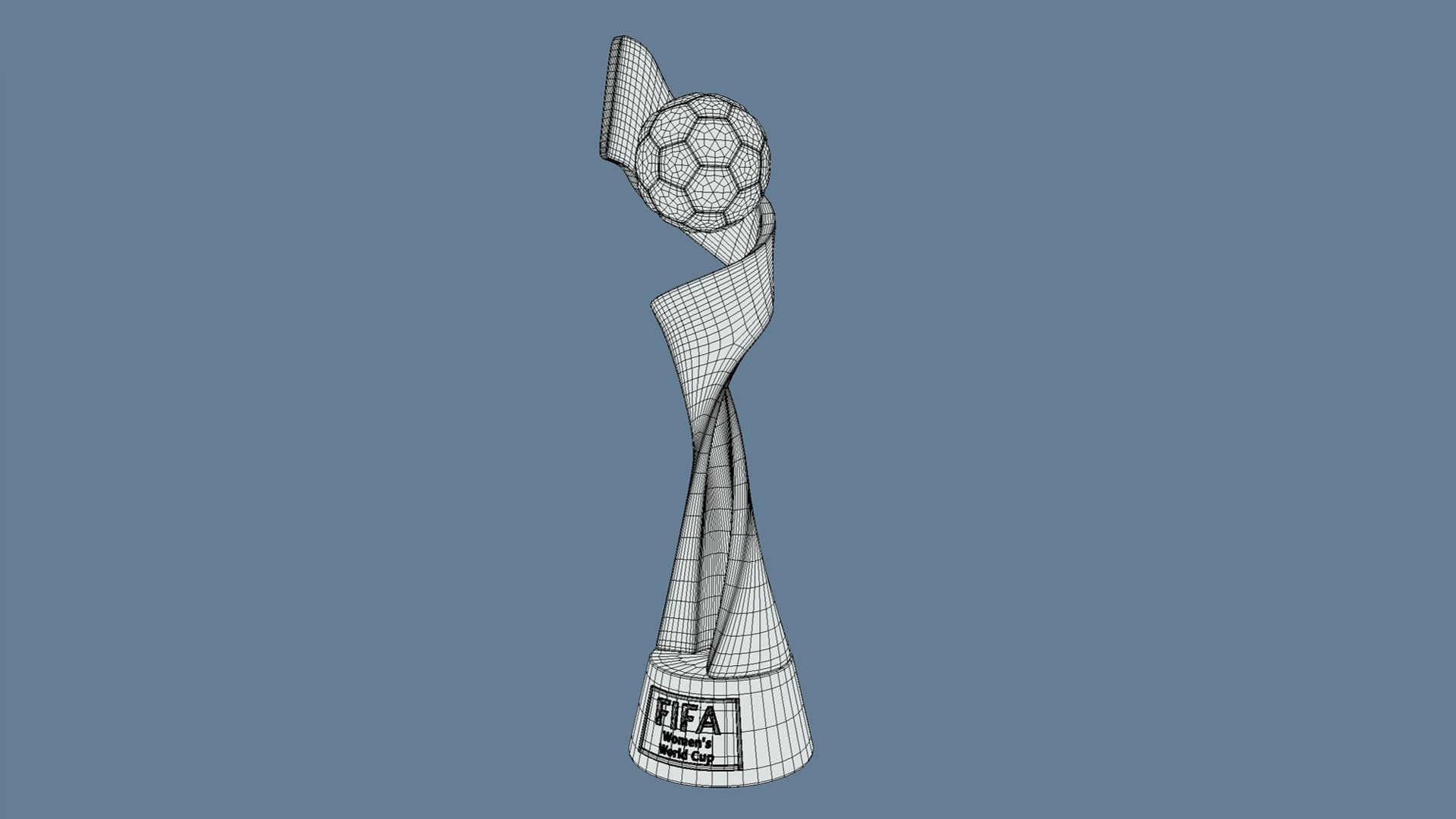 FIFA Womans World Cup Trophy Low-poly 3D model_10