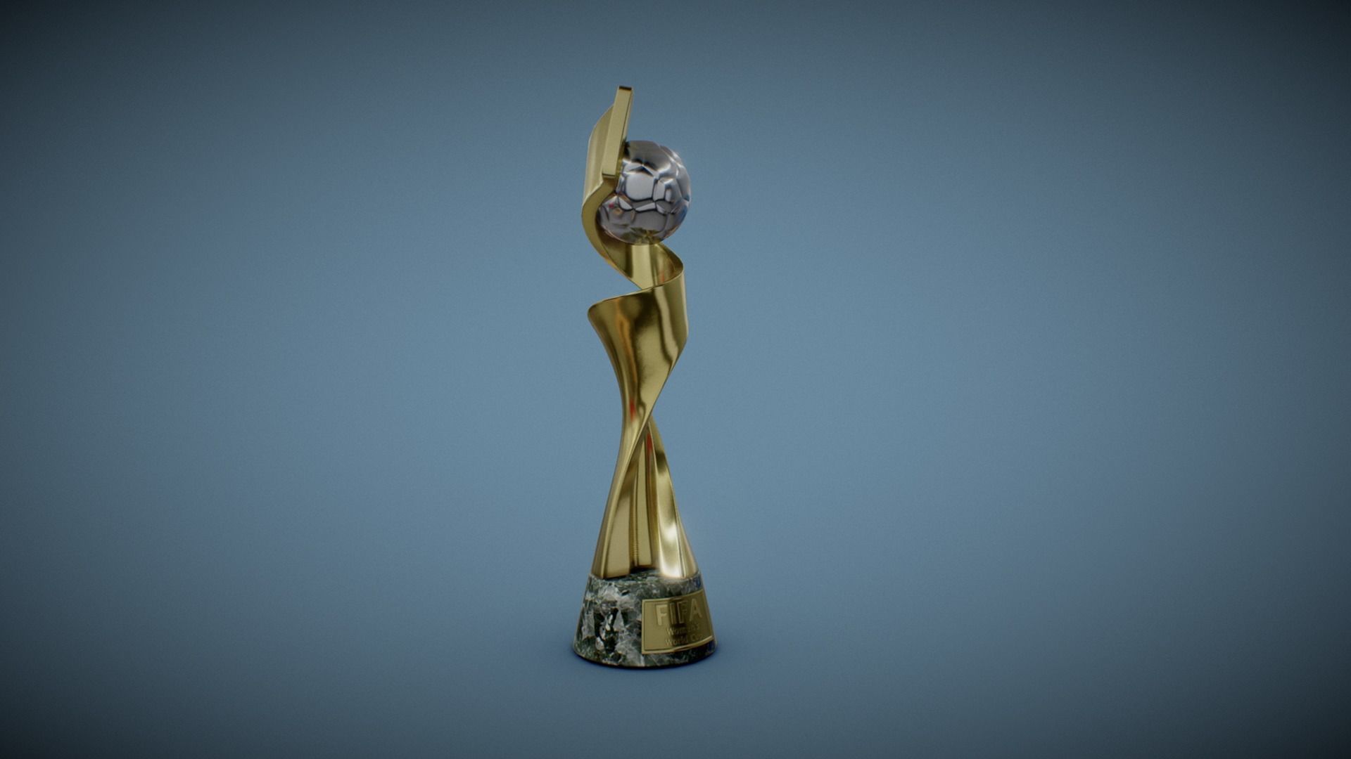 FIFA Womans World Cup Trophy Low-poly 3D model_5