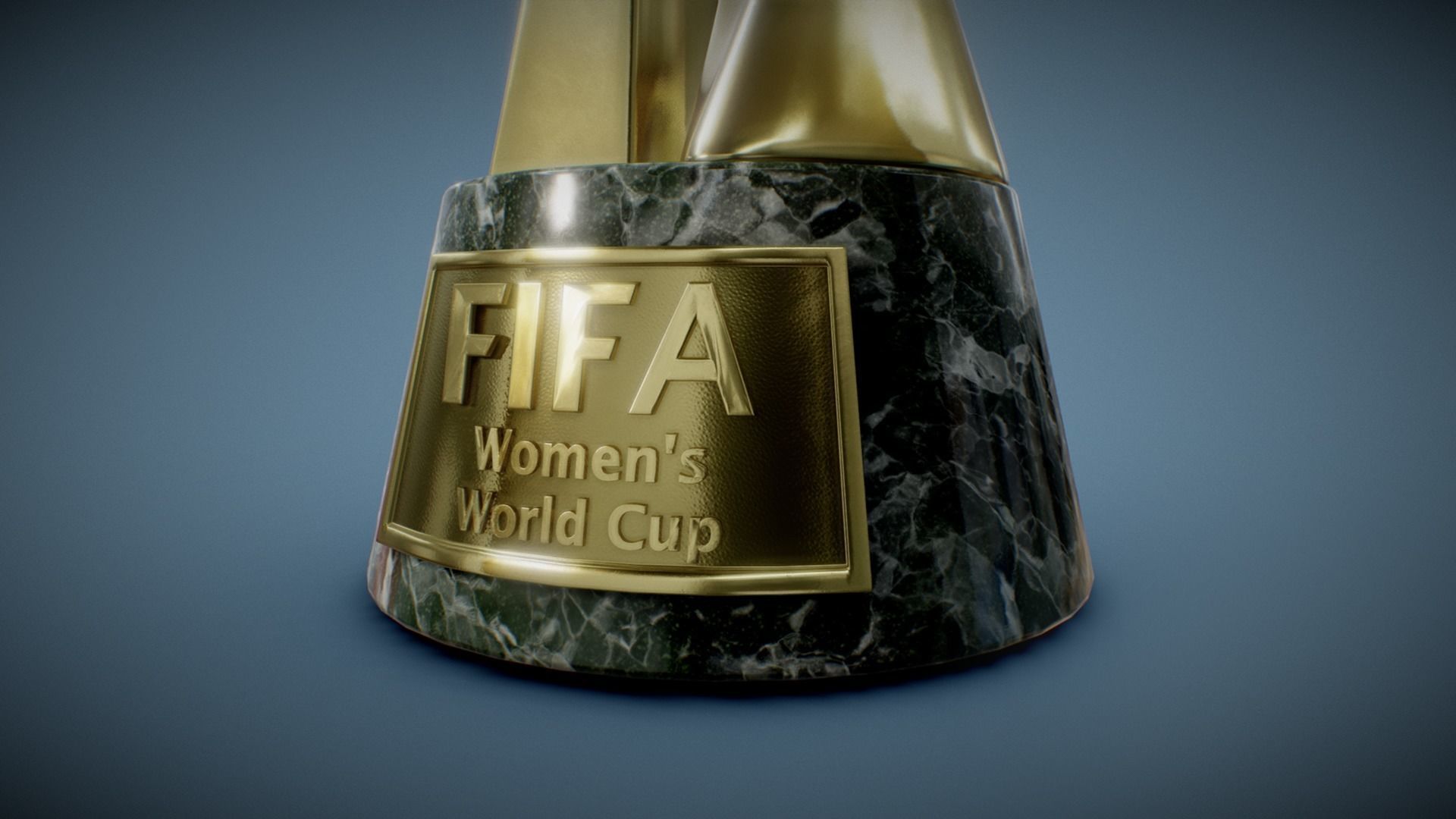 FIFA Womans World Cup Trophy Low-poly 3D model_2