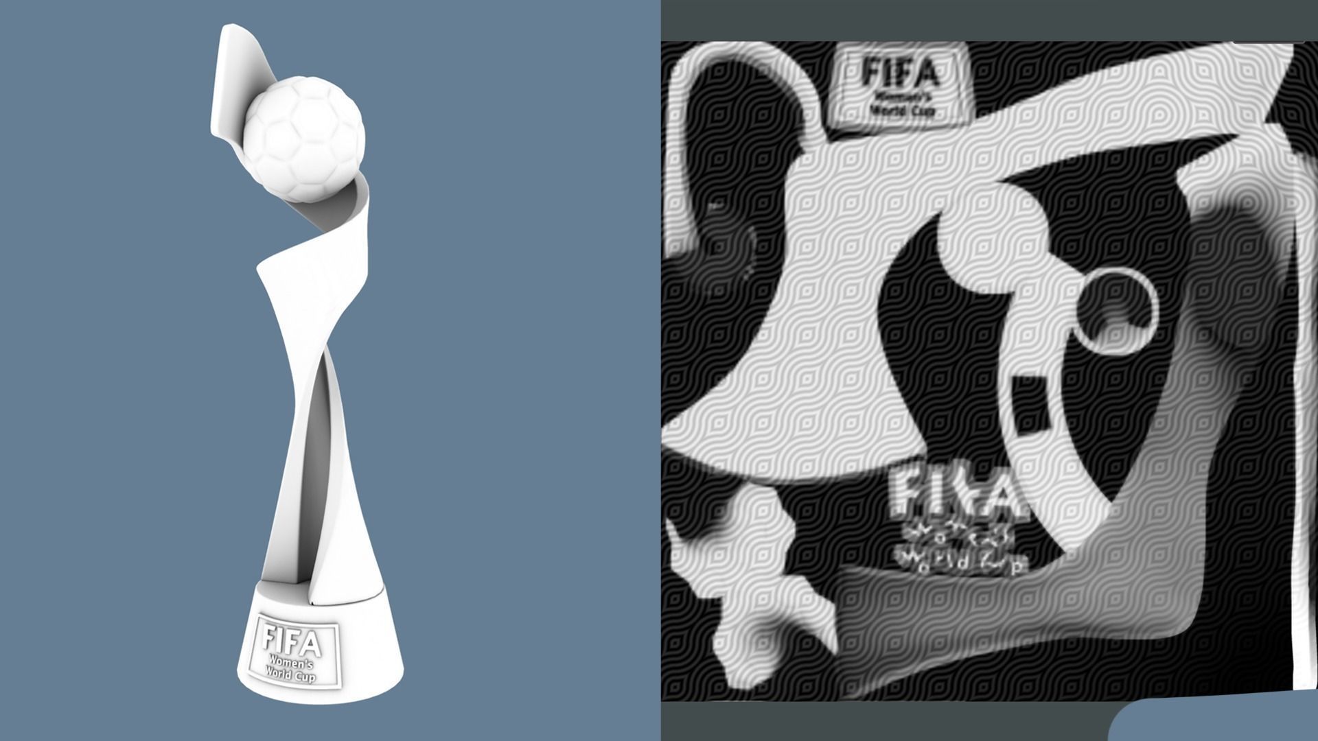 FIFA Womans World Cup Trophy Low-poly 3D model_9