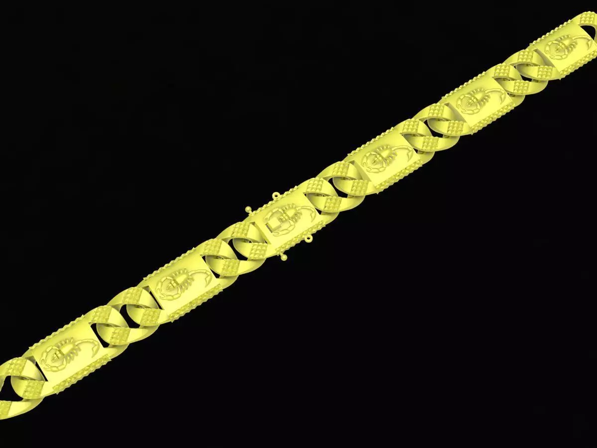 korean cuban scorpio men bracelets 4174 3D print model_0