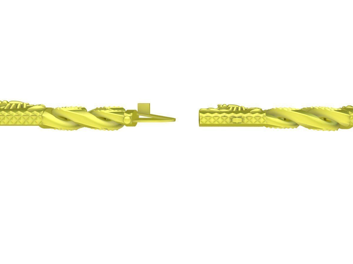 korean cuban scorpio men bracelets 4174 3D print model_7