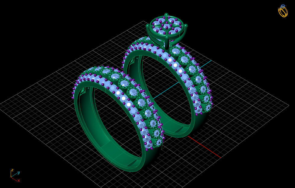 engagement Solitaire ring gold silver 3D print model_5