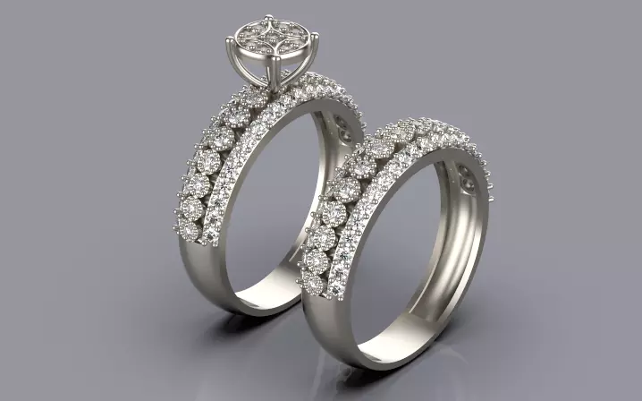 engagement Solitaire ring gold silver 3D print model_0