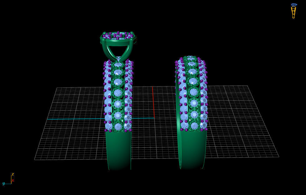 engagement Solitaire ring gold silver 3D print model_7