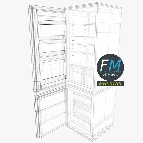 Refrigerator 3D model 7