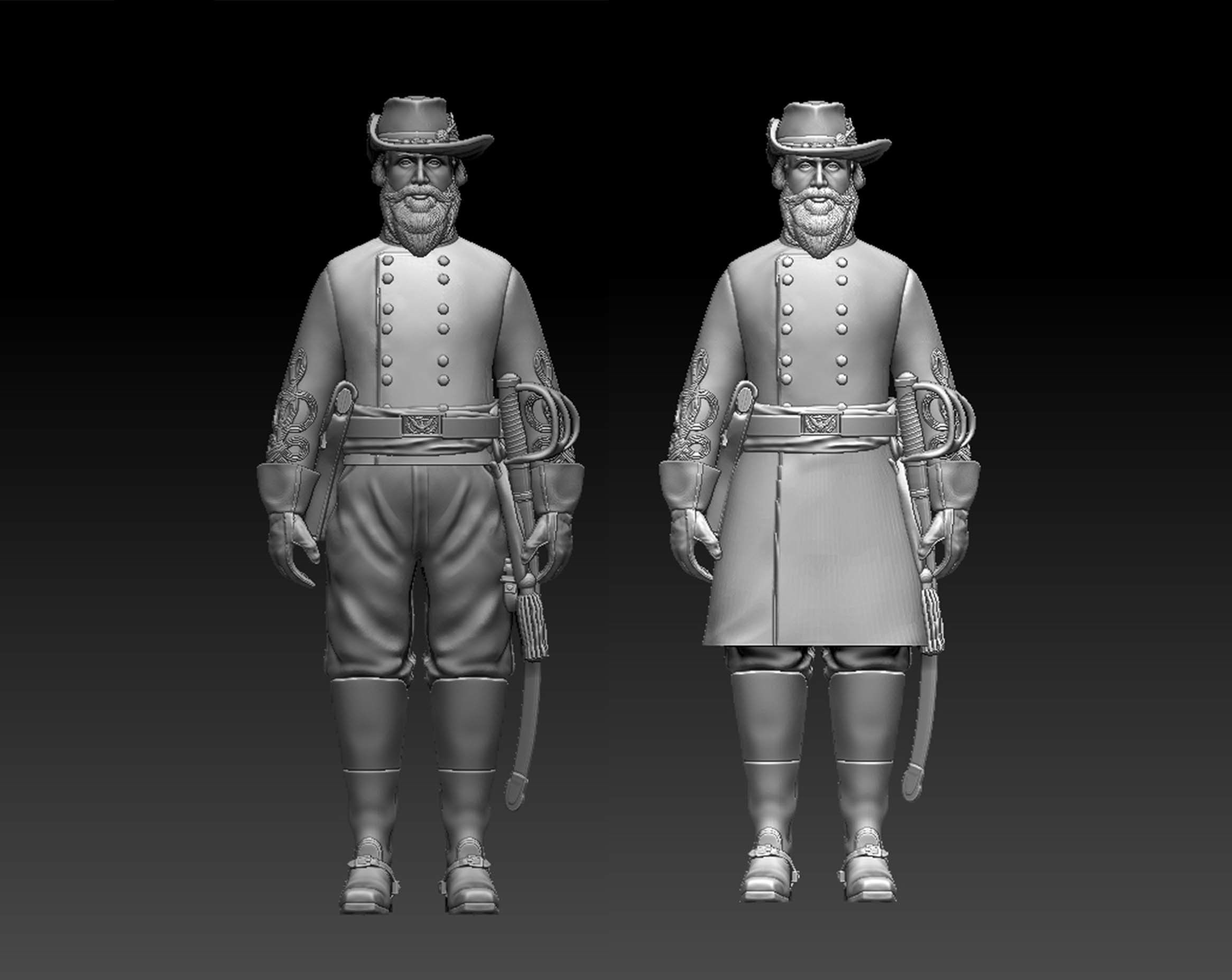 JEB Stuart Confederate States Army general 3D print model_17