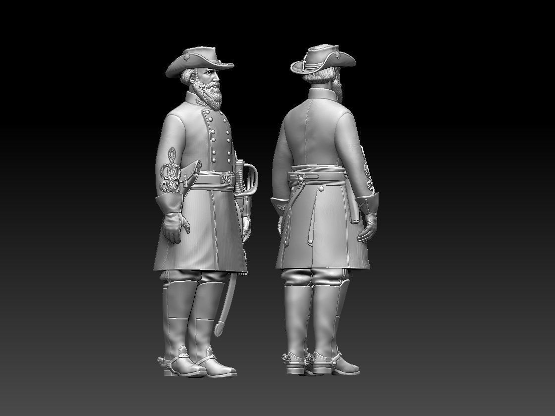 JEB Stuart Confederate States Army general 3D print model_8