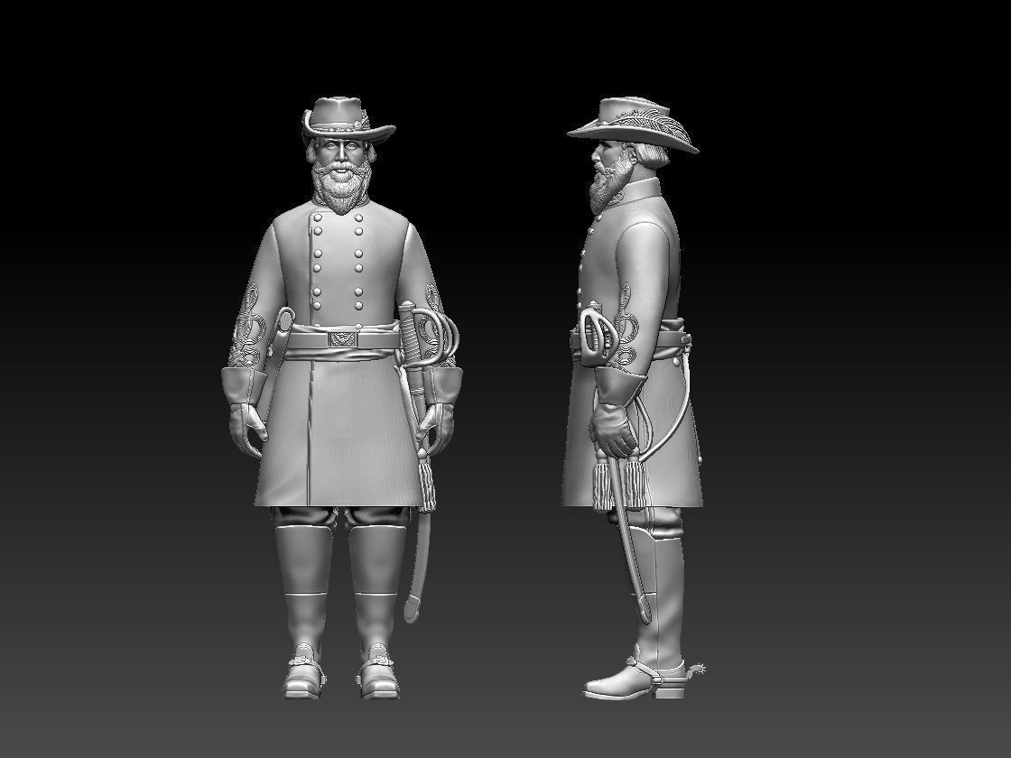 JEB Stuart Confederate States Army general 3D print model_36