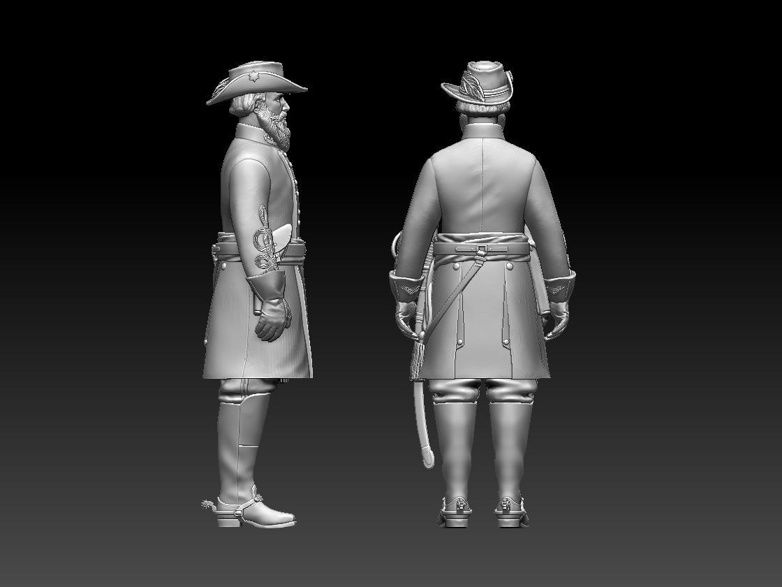 JEB Stuart Confederate States Army general 3D print model_6