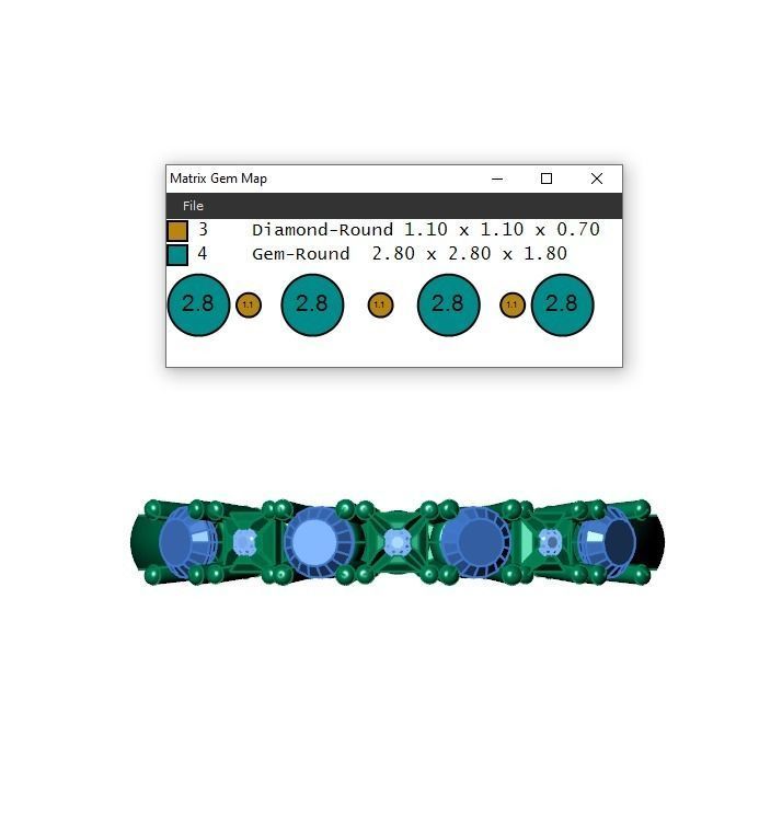 Ring489 gold ring with diamonds 3D print model_6