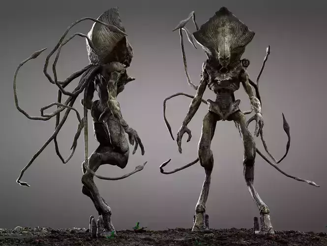 Alien Independence Day Low-poly 3D model