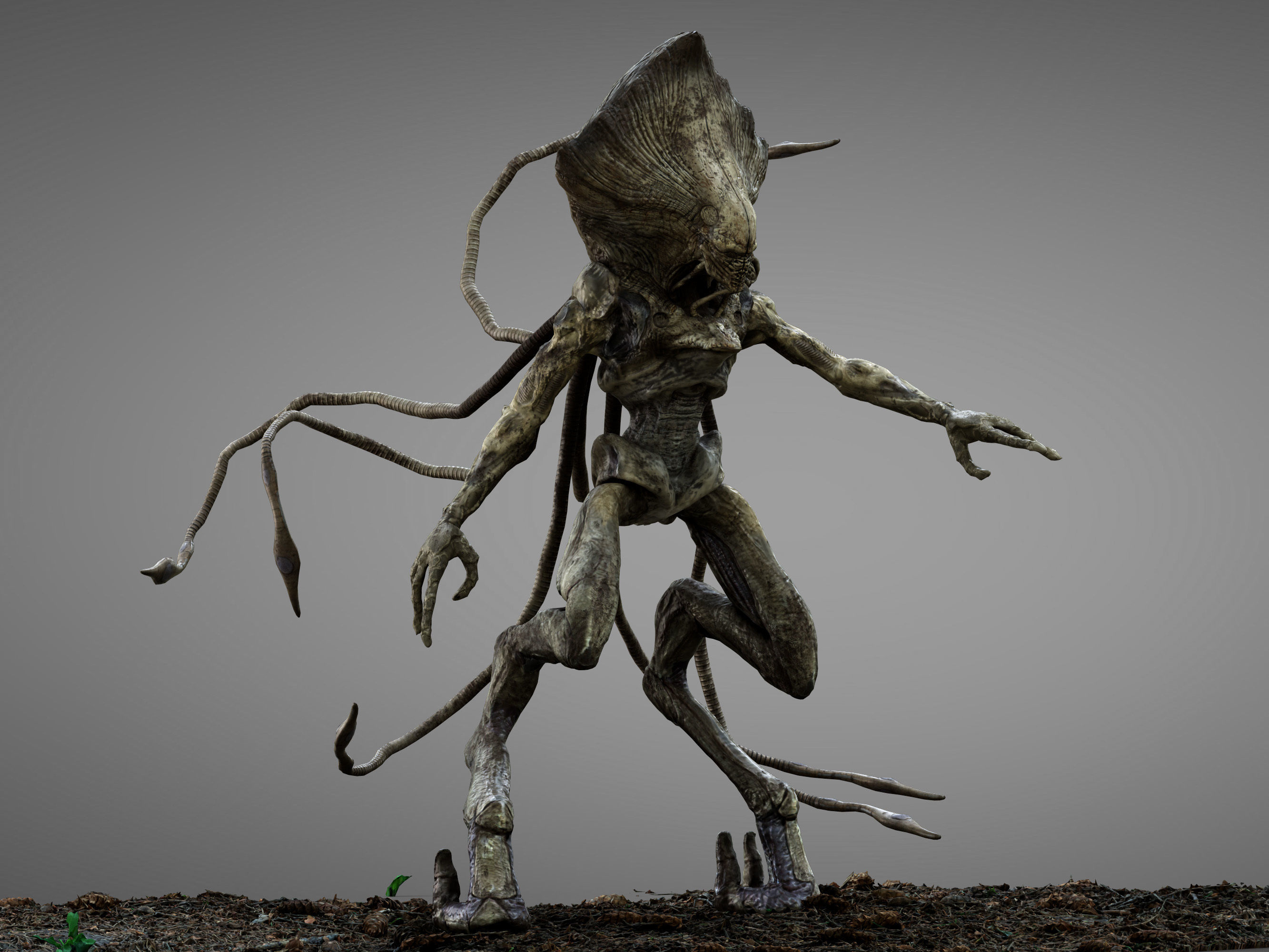 Alien Independence Day Low-poly 3D model_5