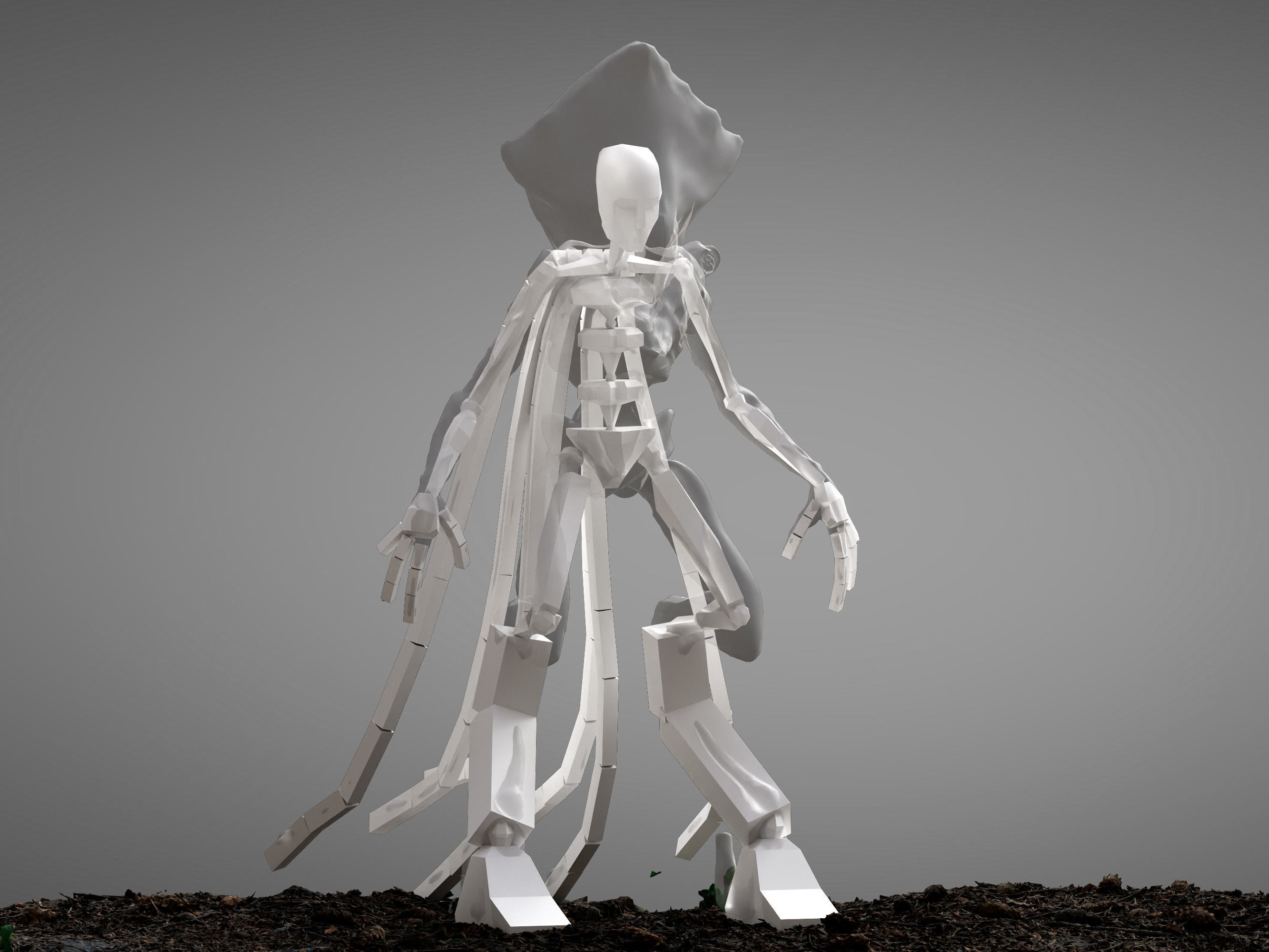 Alien Independence Day Low-poly 3D model_11