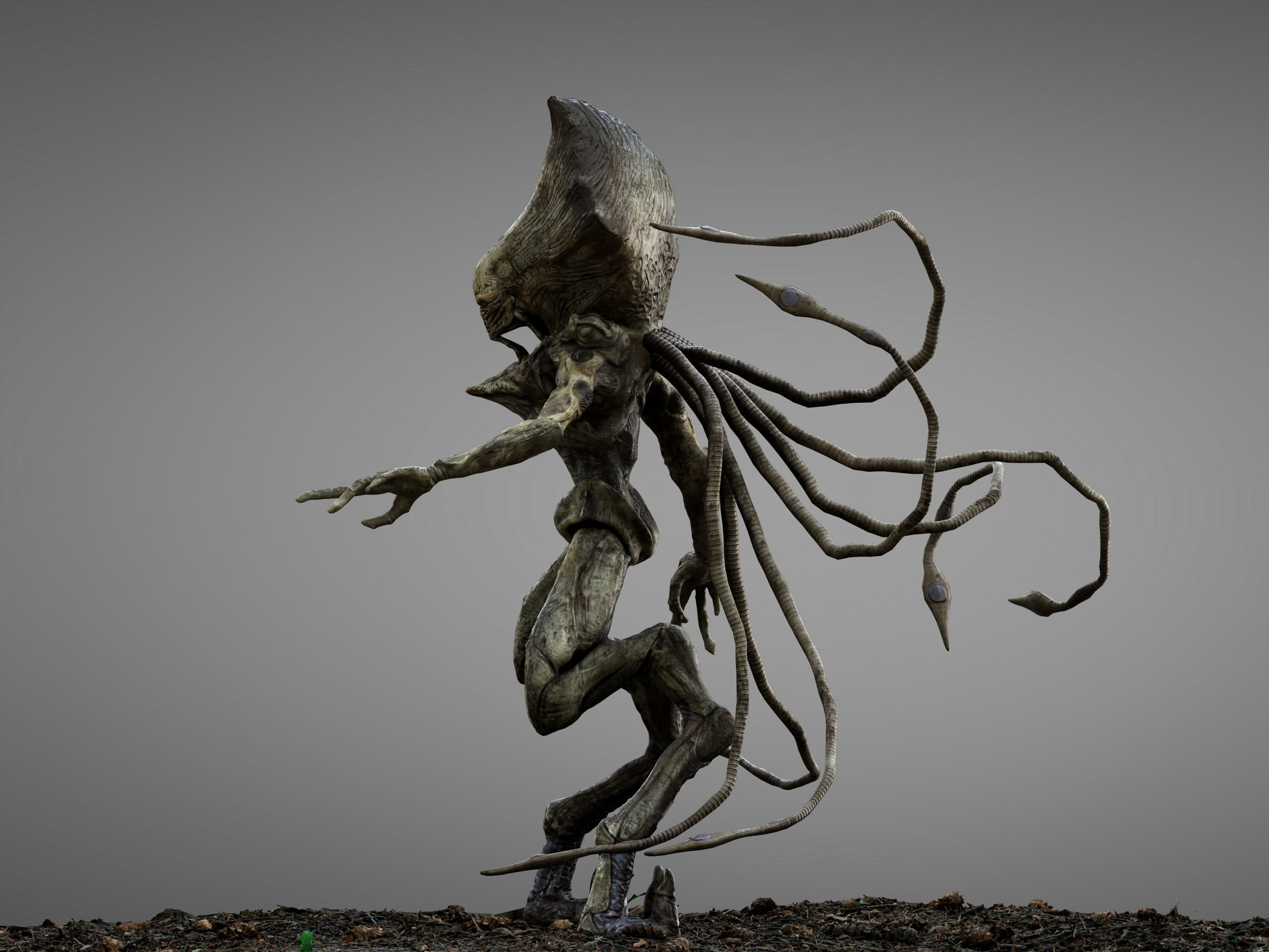 Alien Independence Day Low-poly 3D model_8