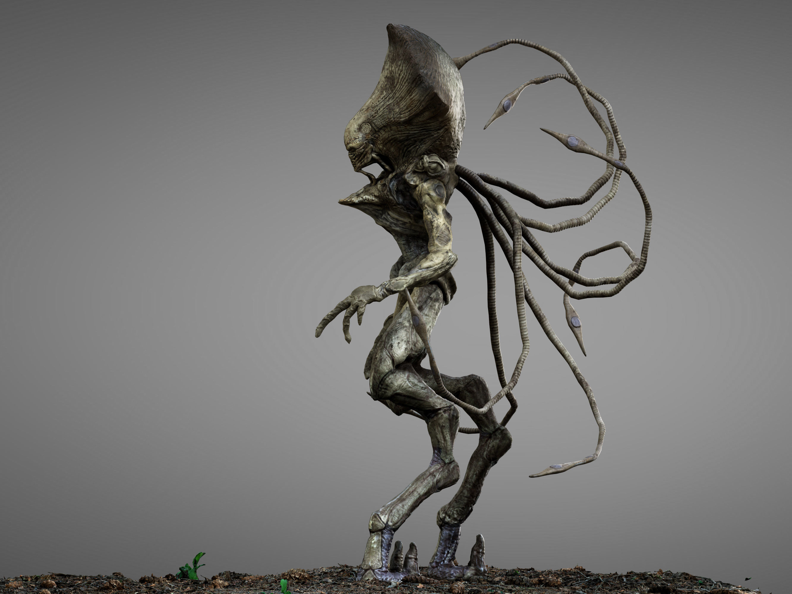 Alien Independence Day Low-poly 3D model_6