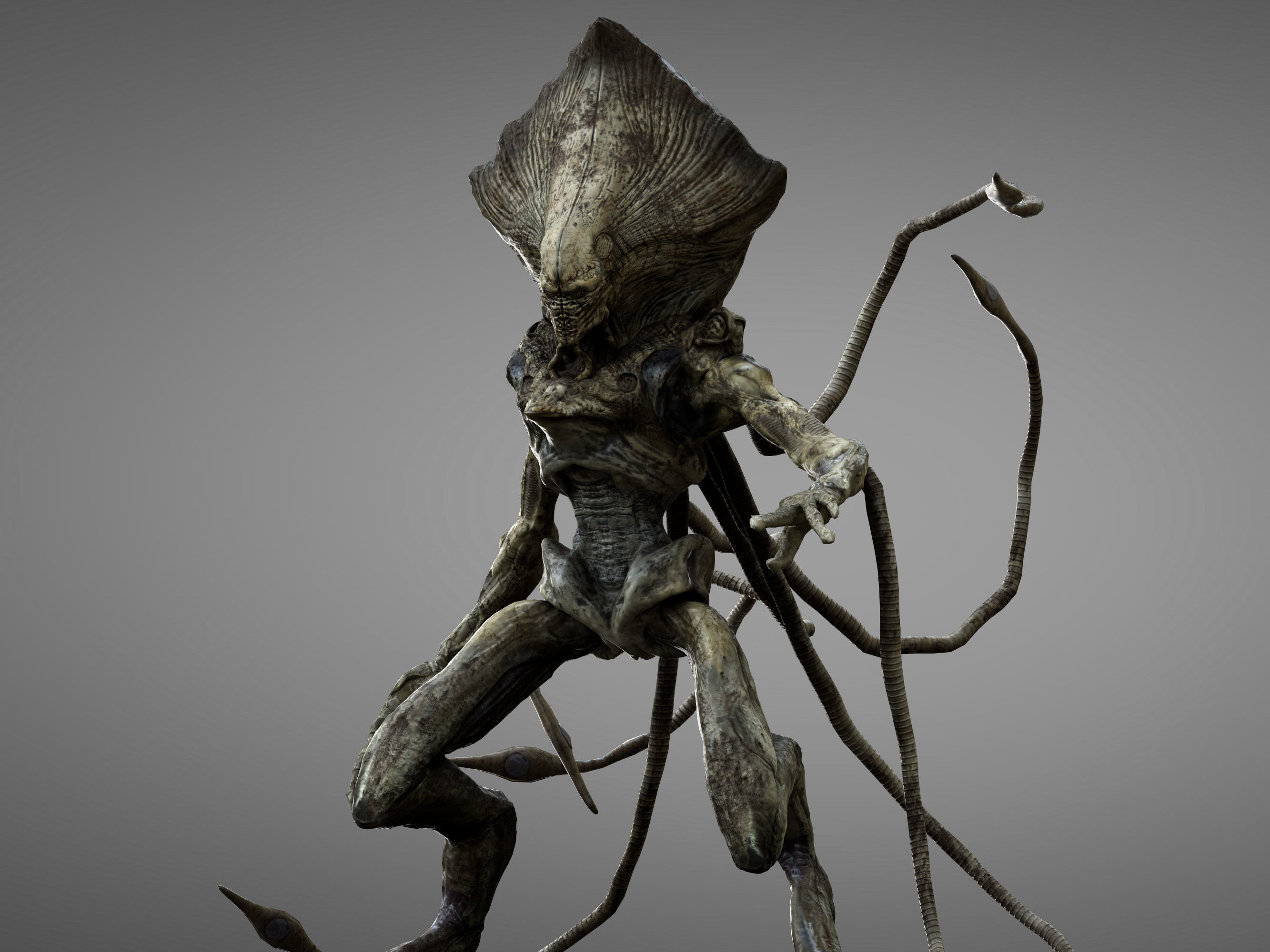 Alien Independence Day Low-poly 3D model_2