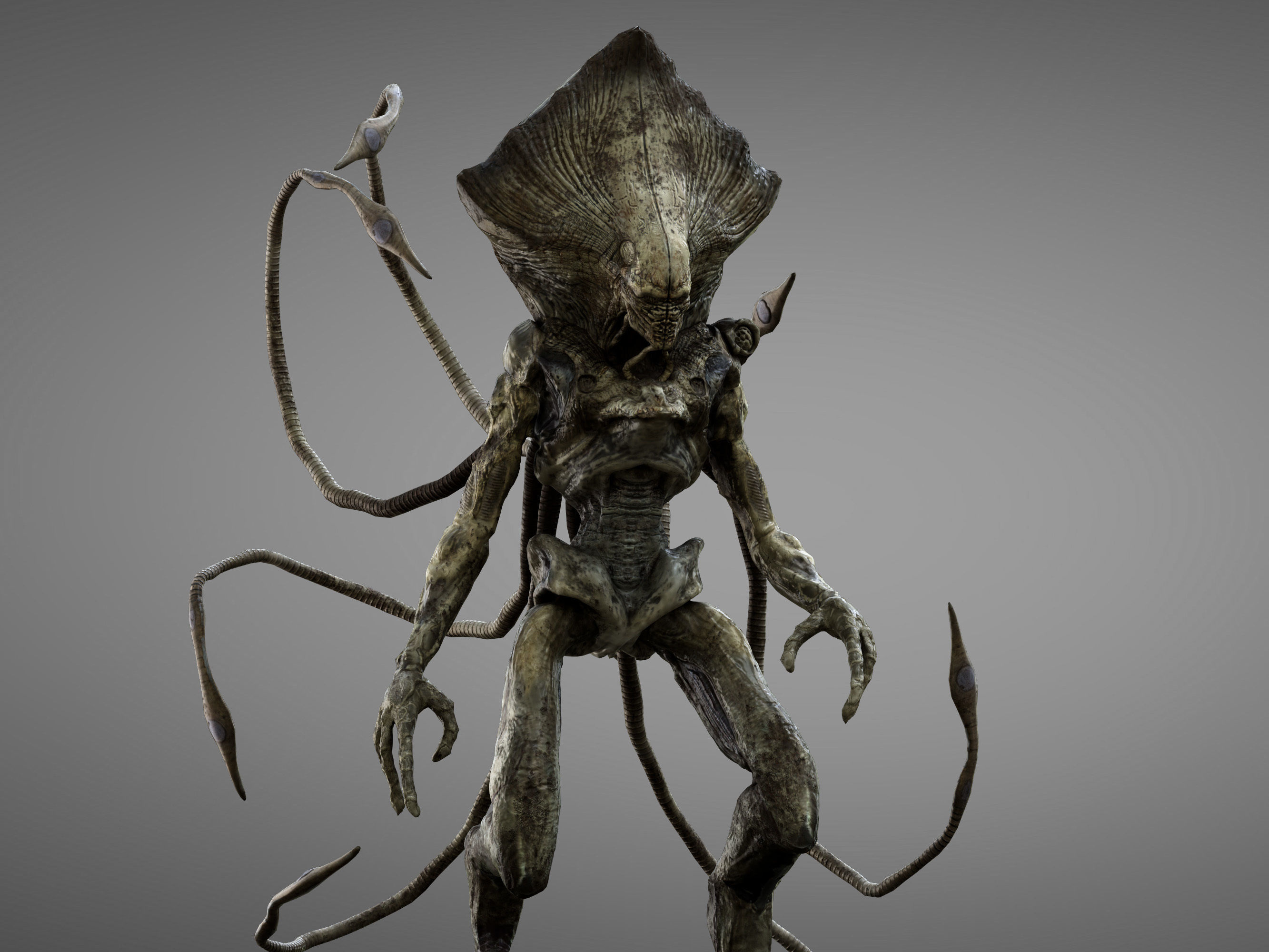 Alien Independence Day Low-poly 3D model_4