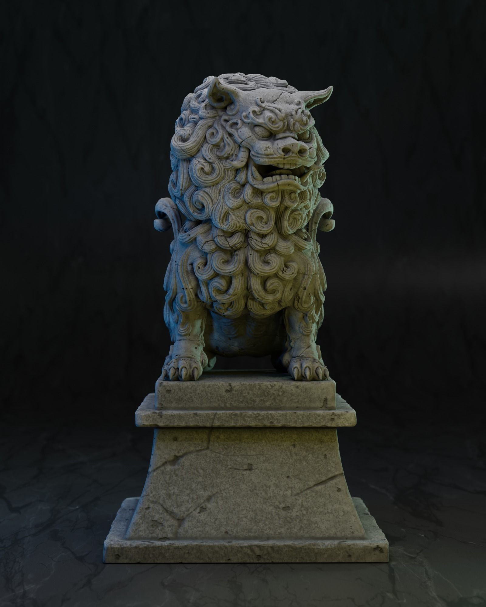 Komainu - Lion Dog 3D print model_3