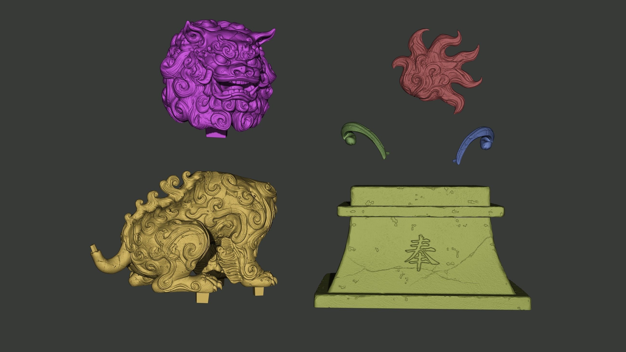 Komainu - Lion Dog 3D print model_6