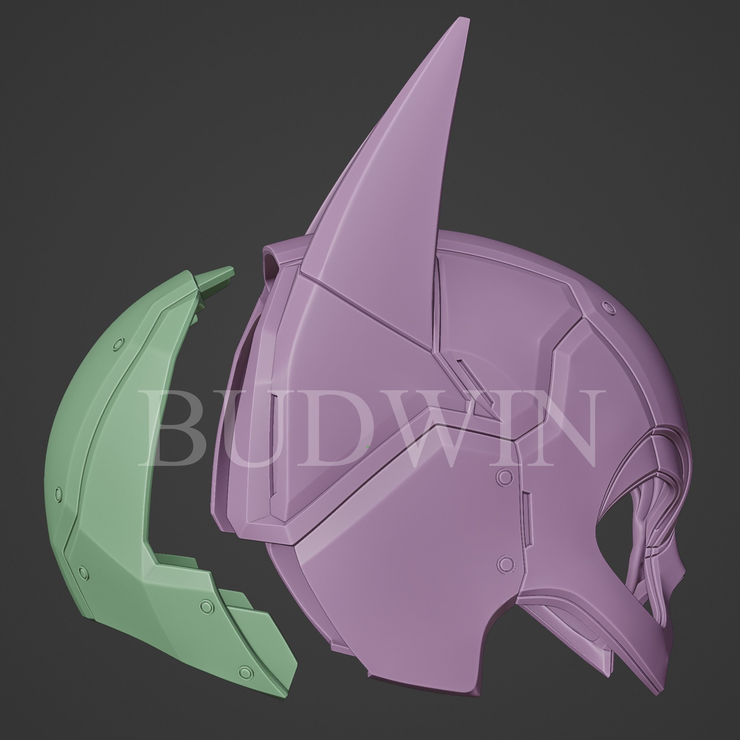 Bat Lady Helmet 3D print model_10