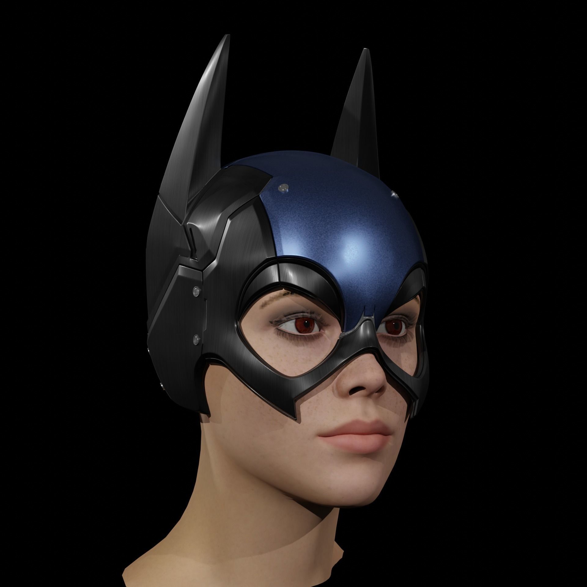 Bat Lady Helmet 3D print model_5