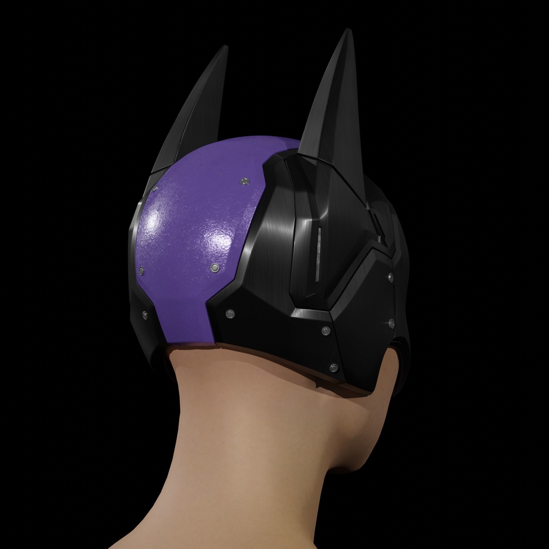 Bat Lady Helmet 3D print model_3
