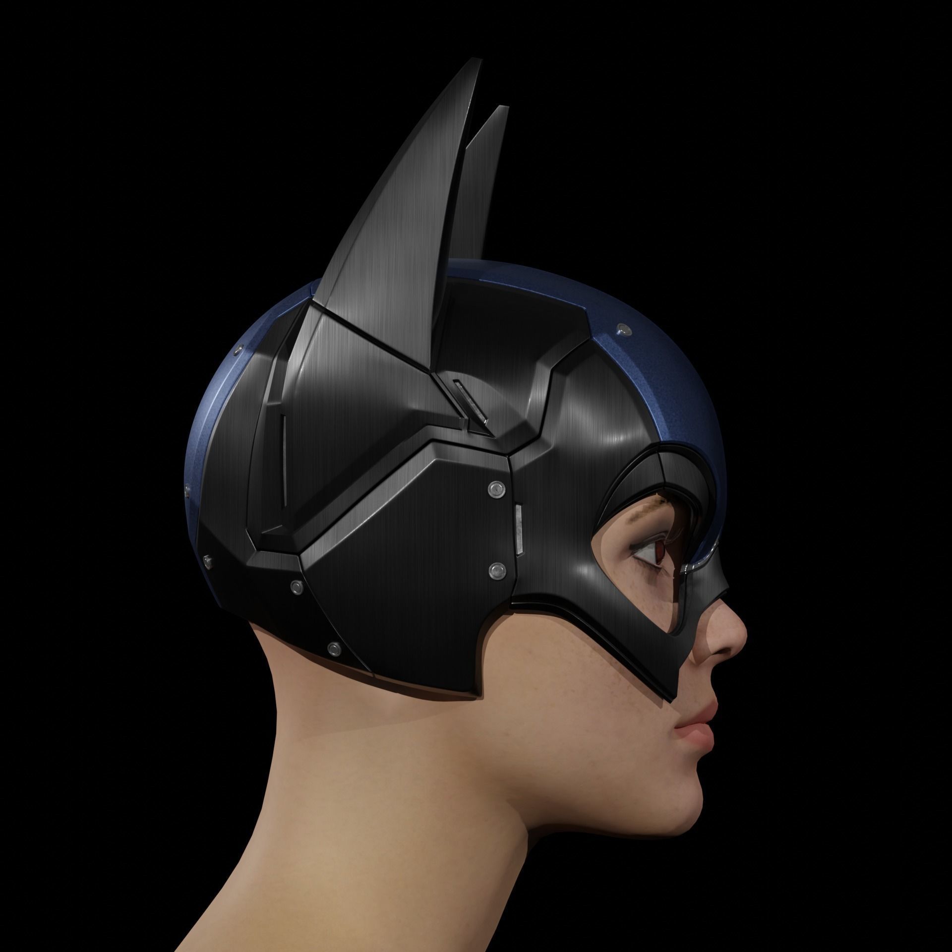 Bat Lady Helmet 3D print model_6