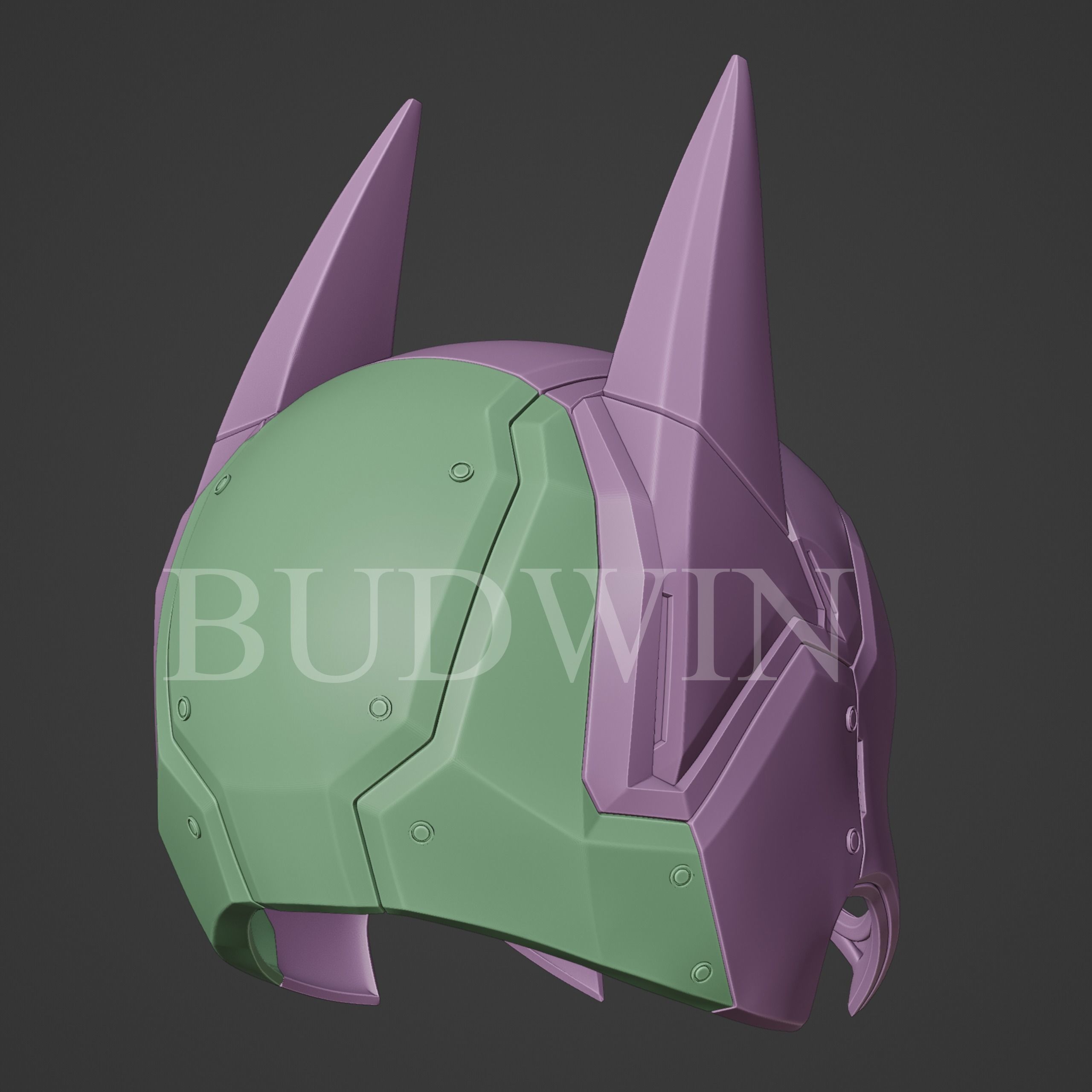 Bat Lady Helmet 3D print model_9