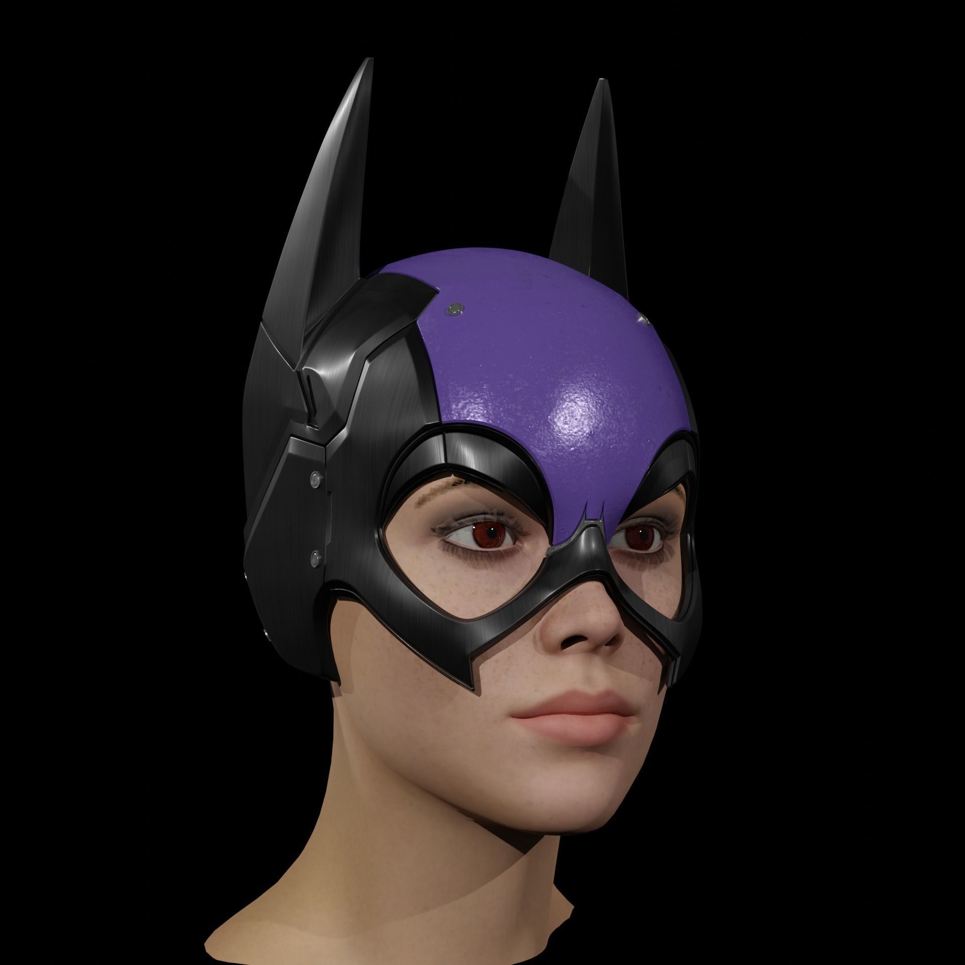 Bat Lady Helmet 3D print model_1