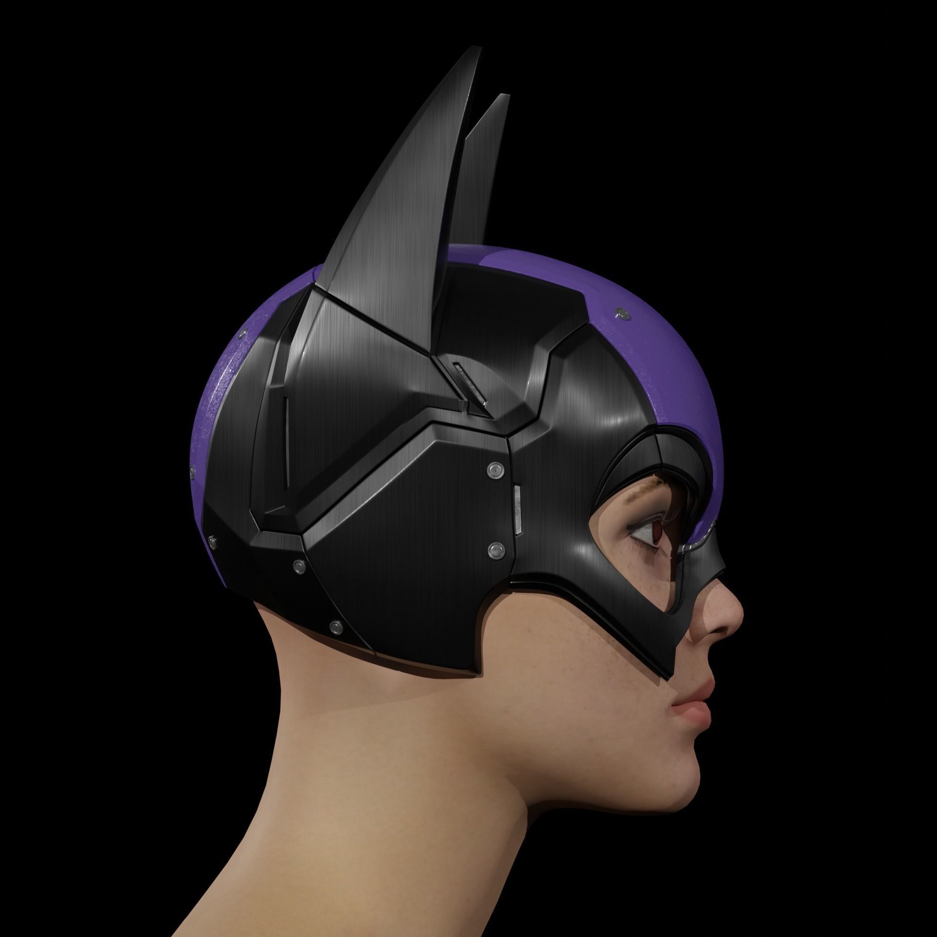 Bat Lady Helmet 3D print model_2