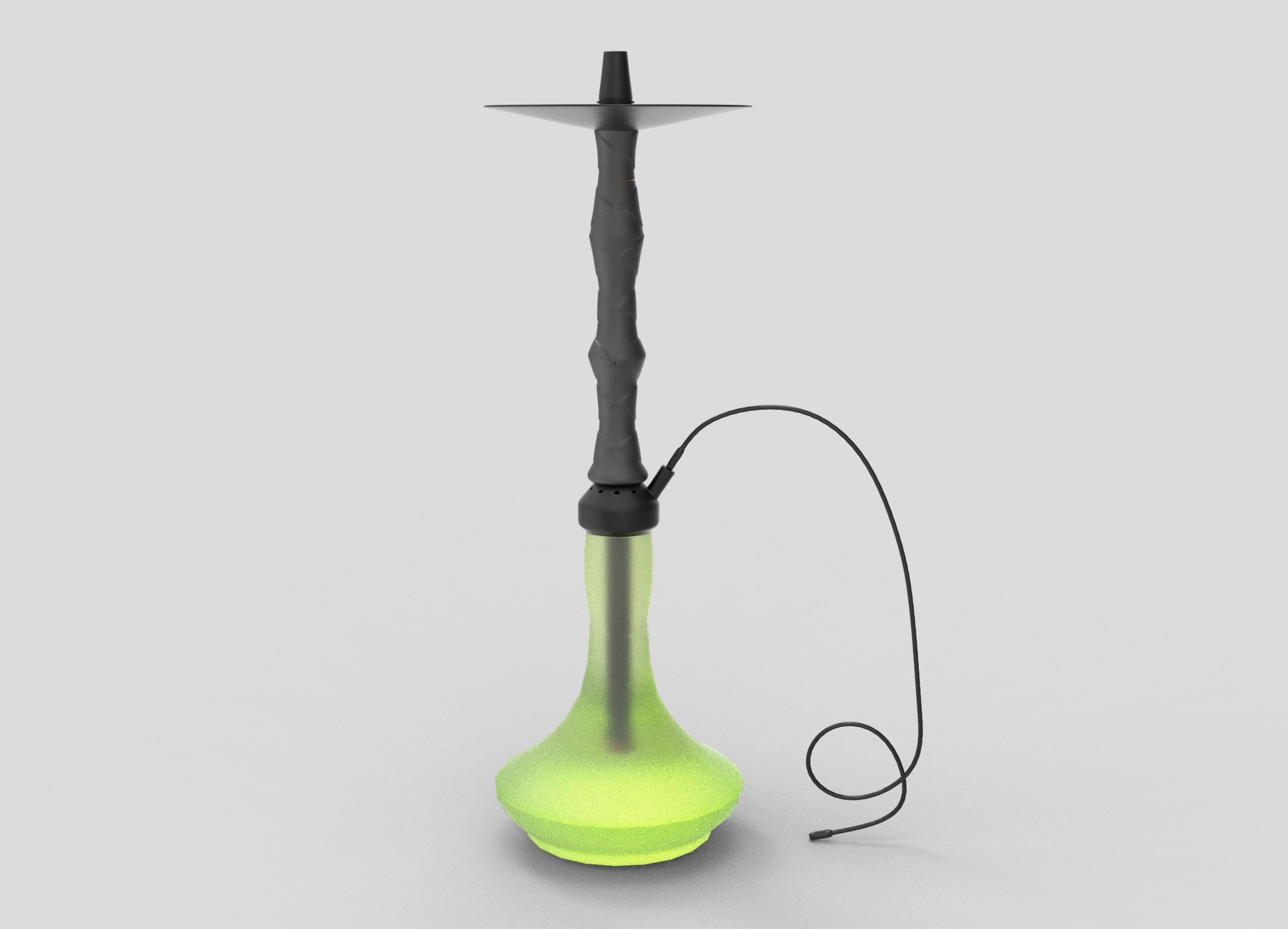 Hookah with light Low-poly 3D model_2
