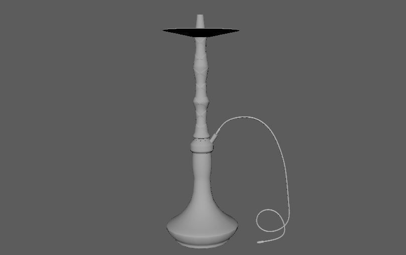Hookah with light Low-poly 3D model_3